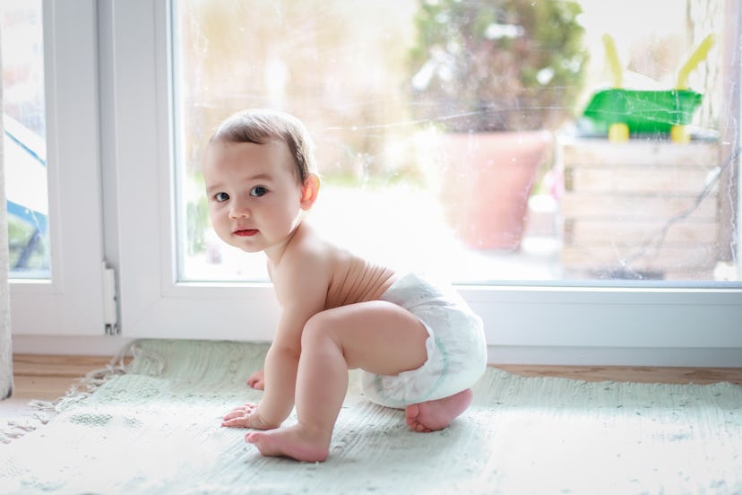 Your baby's crawling skills will develop as they learn to roll and sit up.