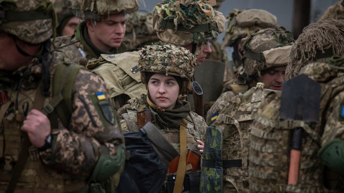 Undated image released by the General Staff of the Armed Forces of Ukraine on Monday Feb 14, 2022 sh...