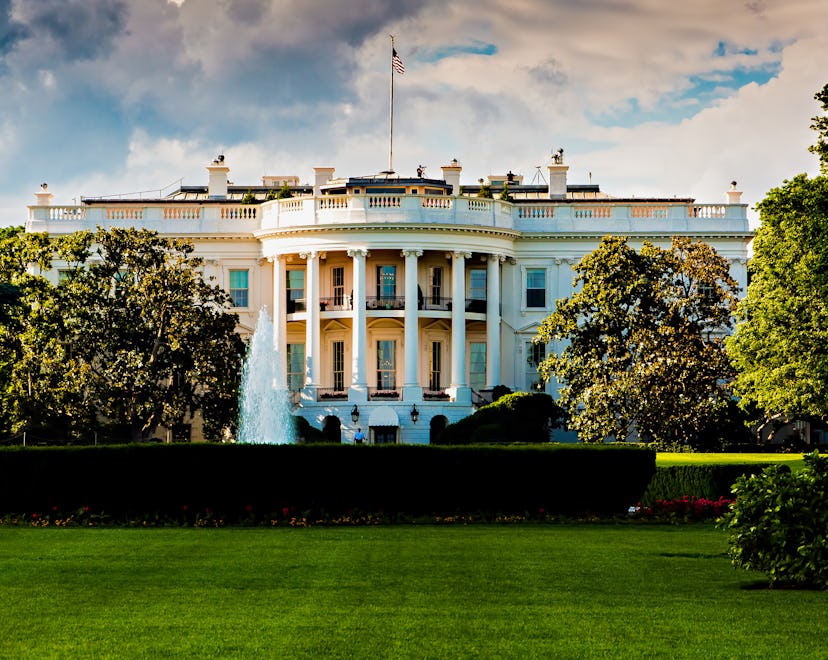 The White House on a beautiful summer day, Washington, DC.