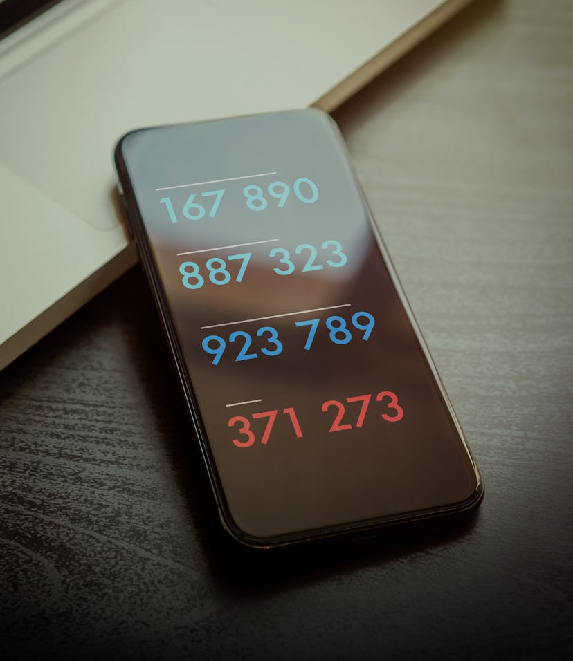 2-step authentication, two steps Verification SMS code password concept. Smartphone with special 2FA...