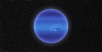 Neptune rotating on outer space 4K Planet of Neptune. Neptune loop