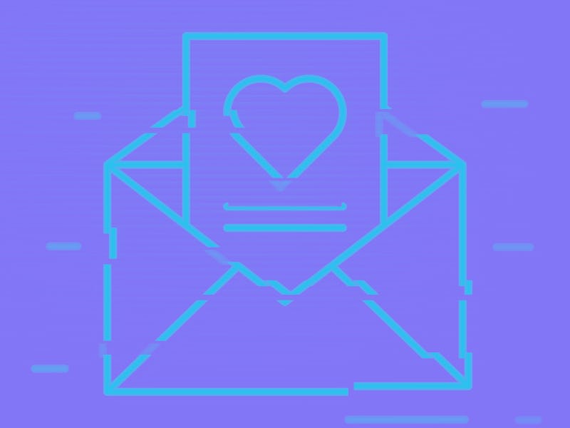Glitch screen with Email for Healthcare & Pharma symbol