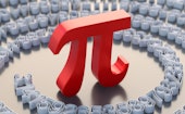 International PI day March 14. Math and science concept, Pi Greek alphabet letter, mathematical symb...