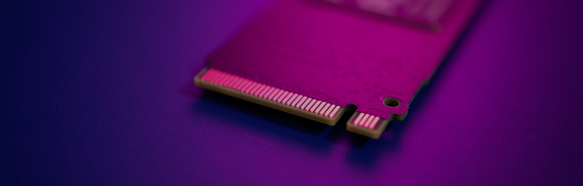 NVME M2 SSD Solid State Disk for data storage at high speed closeup