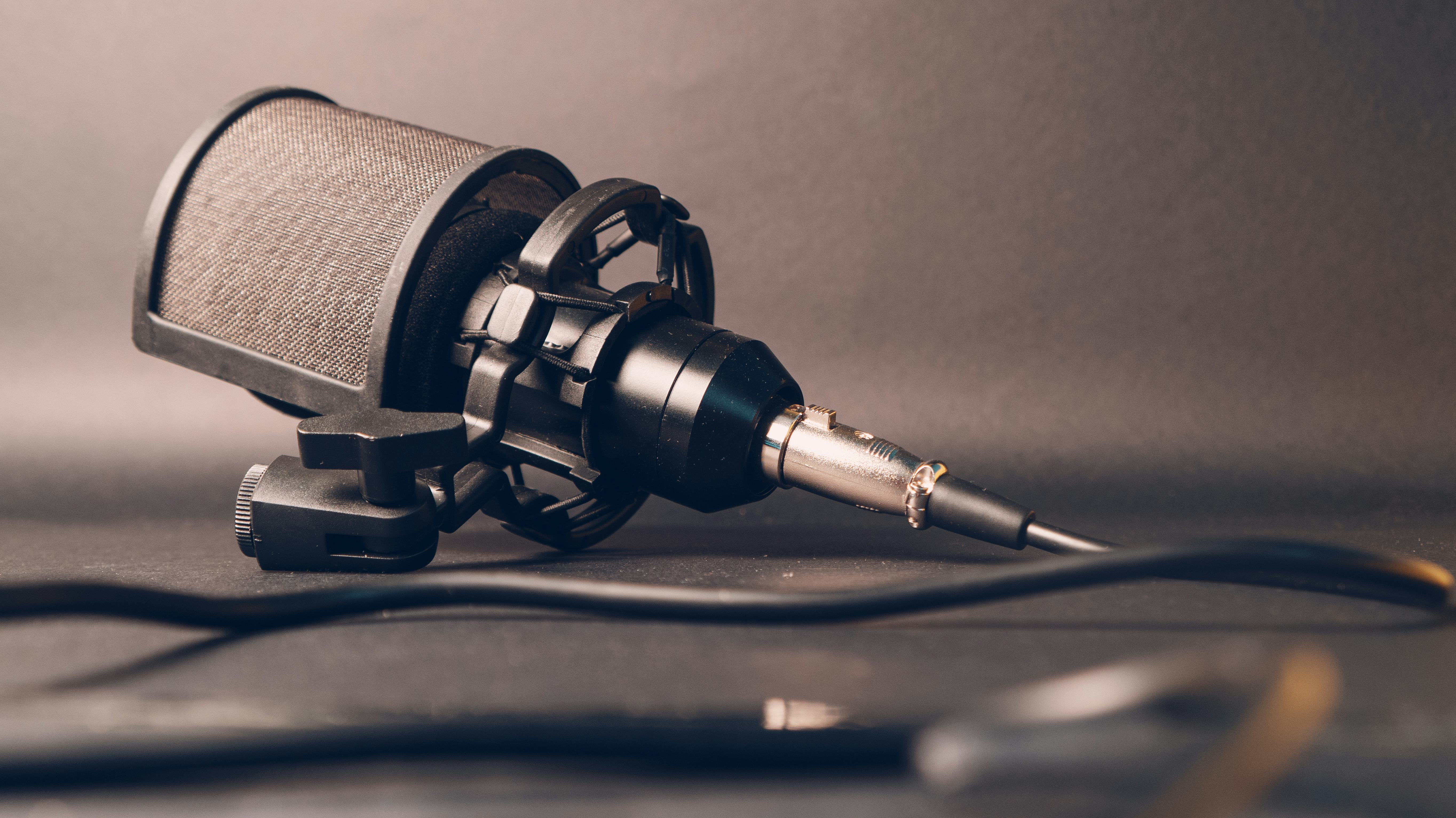 Condenser microphone for podcasts or music recordings.