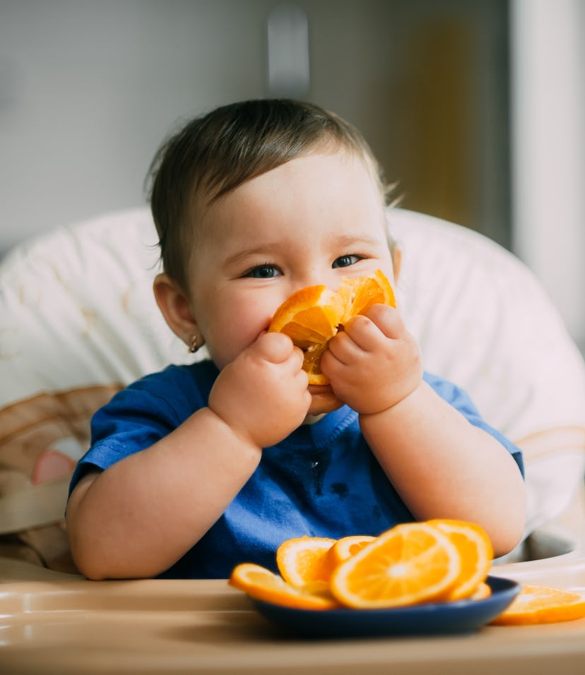 Babies can have orange juice when they are toddler age, experts say.