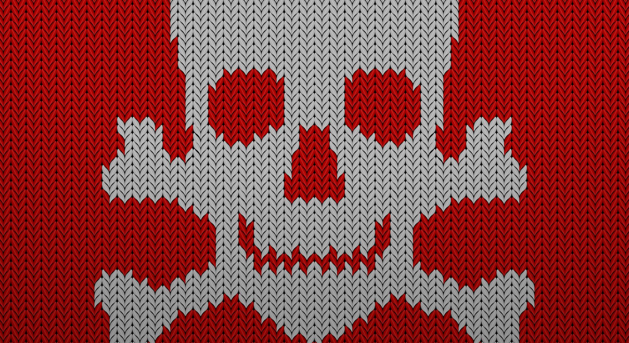 Knitted pattern background texture. Vector illustration.