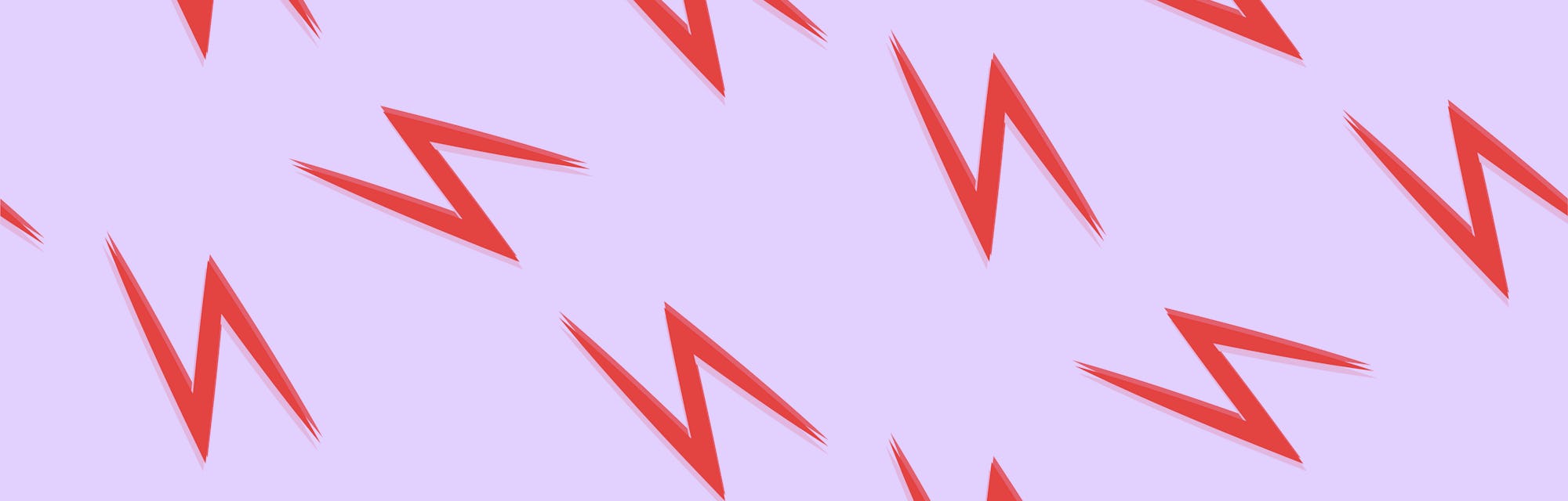 Seamless vector pattern with thunderbolts. Glitch image effect. Chaotic elements background on white...