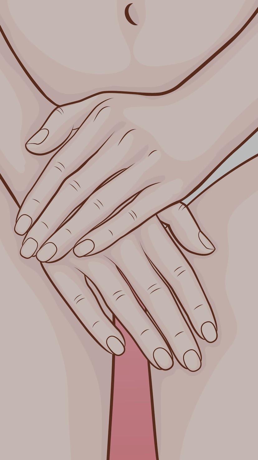 Women Health. Young woman in underwear. Menstruation.