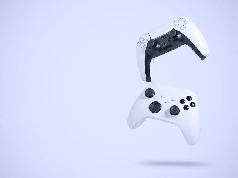 Next Generation game controllers isolated
