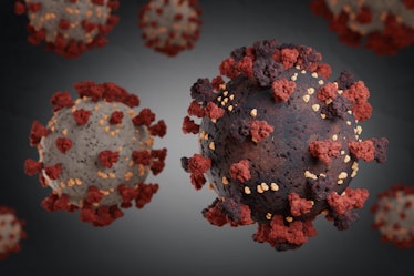new variant and mutation of coronavirus, covid 19 strain, virus protein infection, 3D Illustration 