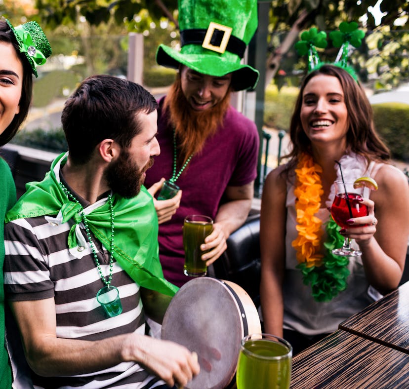 A group of friends use funny st Patrick’s day quotes for St. Patrick's Day group chat names for name...