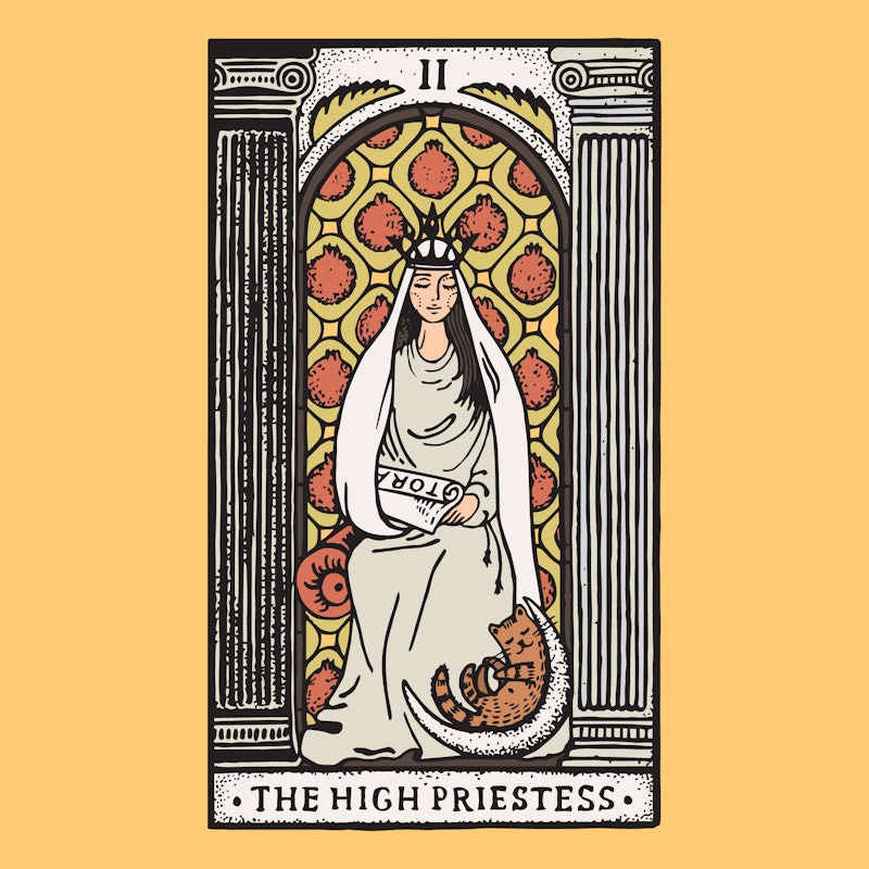 The High Priestess Tarot card means it's time to listen to your gut.