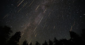 Perseid Meteor Shower. Collage of photos taken on the night of August 12, 2016 in the mountains of A...