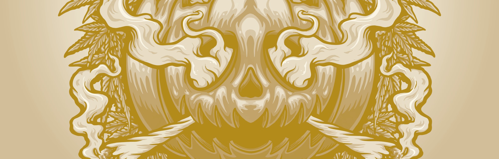 Halloween Jack O Lantern Cannabis Background Vector illustrations for your work Logo, mascot merchan...