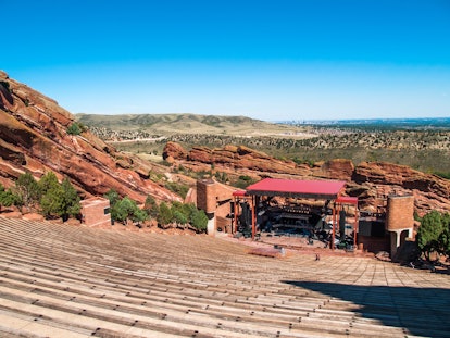 Red Rocks in Denver is a great summer vacation spot for single friends