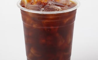 Iced Americano on white background
