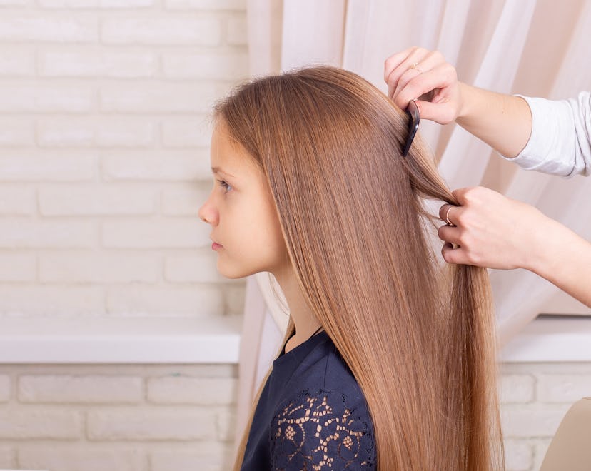 Straightening a child's hair requires some thought, experts say.