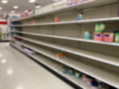 A baby formula display sits empty at supermarket as a result of nationwide baby formula shortage.