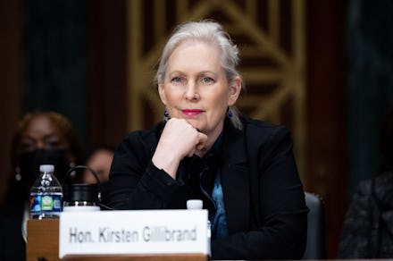 U.S. Senator Kirsten Gillibrand (D-NY) speaks at a hearing of the Senate Judiciary Committee.