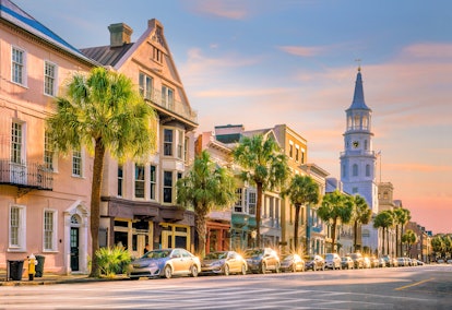 Historical downtown area of  Charleston, South Carolina, USA, one of the best Memorial Day road trip...