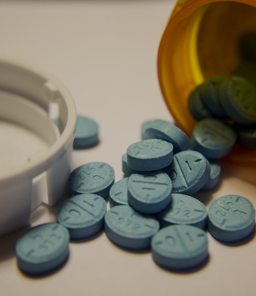 Generic Adderall pills from a bottle