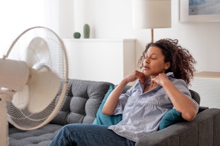 Hot flashes are one of the many symptoms of perimenopause, which can start in a person's 30s.