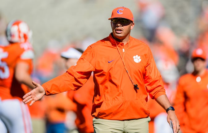Clemson co-offensive coordinator Tony Elliott during the Clemson Football Spring Game (Orange and Wh...