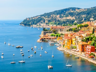 Nice, France is one of the weekend baecation ideas to consider, aerial view of Villefranche-sur-Mer....