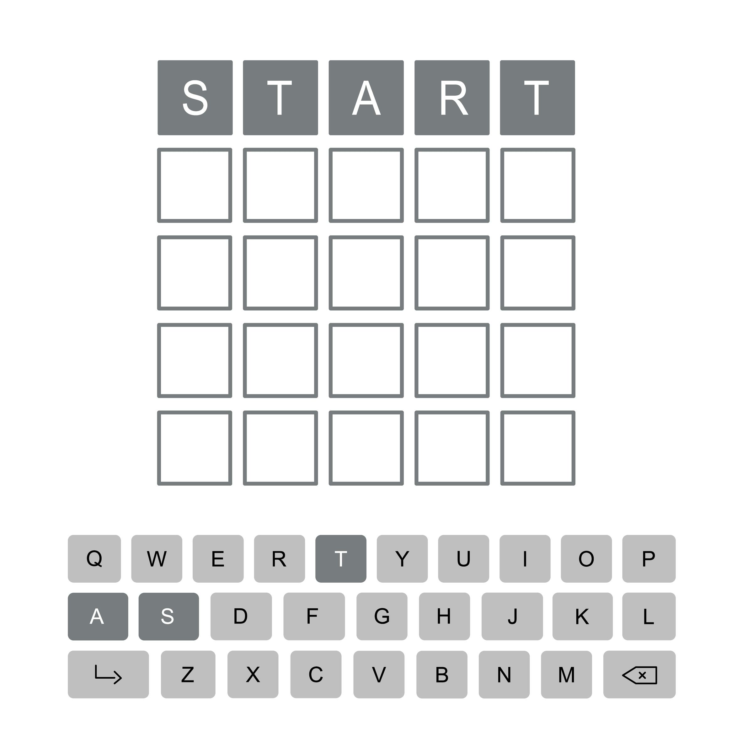 wordle games with start typing keyboard try to guess