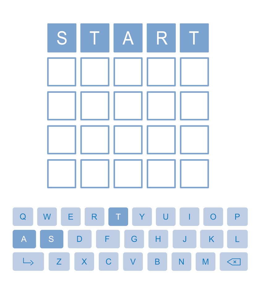 wordle games with start typing keyboard try to guess
