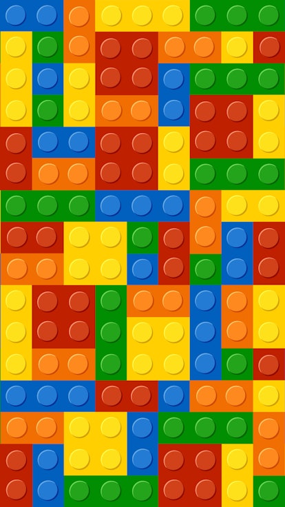  Background From Colored Lego. Vector Illustration