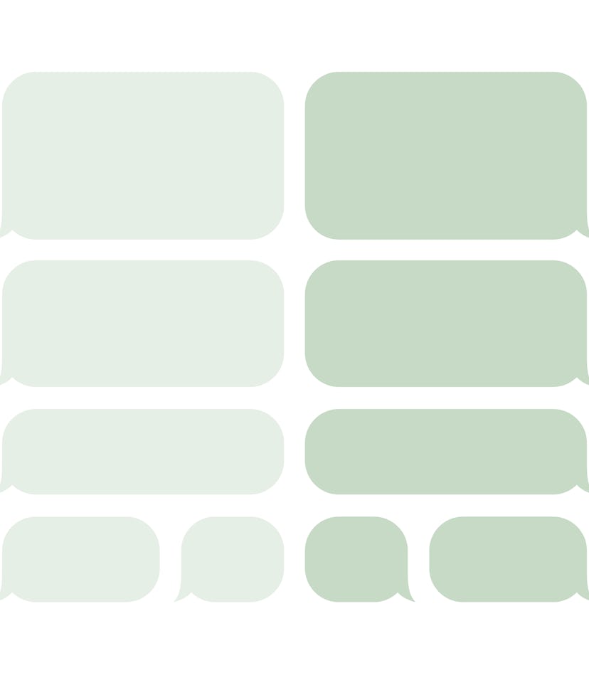 Vector message icon set. Chating flat style bubble illustration. Communication abstract background.