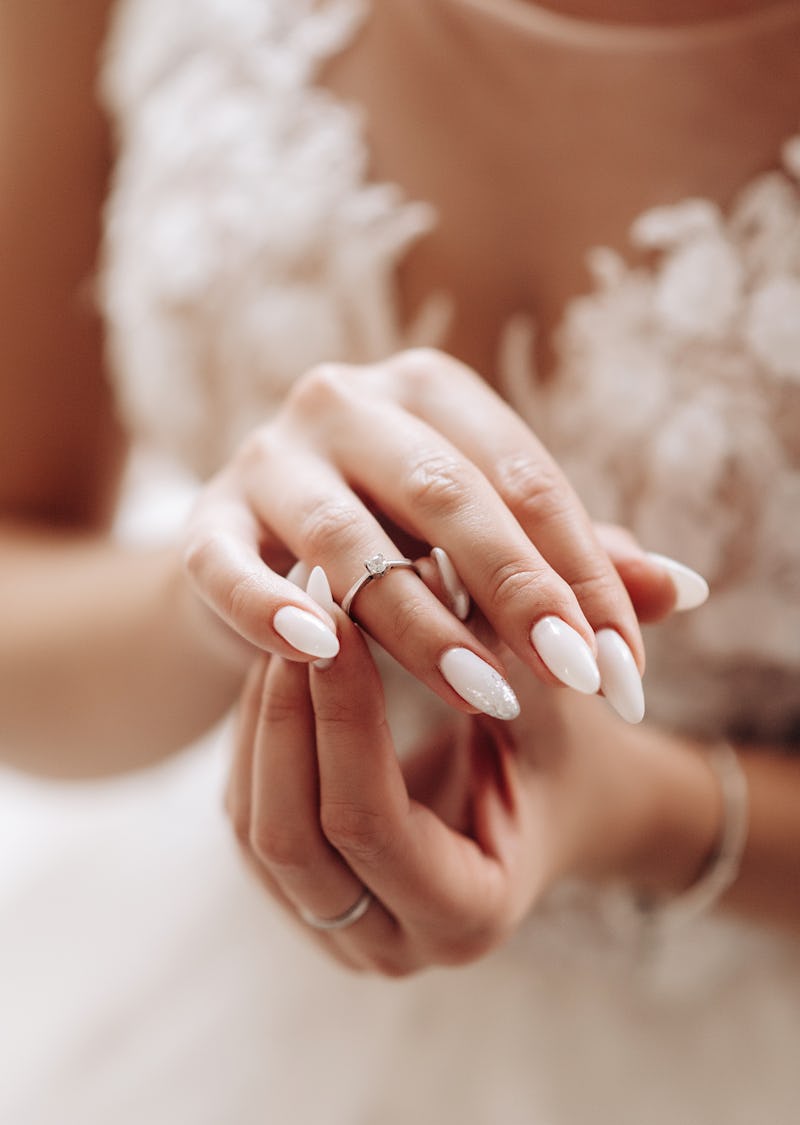 These wedding nails will give you manicure inspiration whether you're a bride or a bridesmaid.