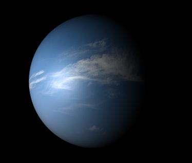 An Earth-like planet beyond our solar system. Isolated on black. 3D render.
