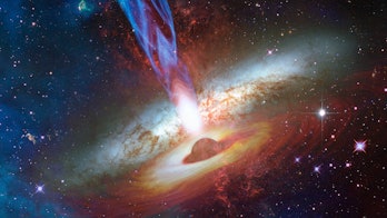 Quasar in deep space. Elements of this image furnished by NASA.