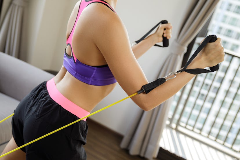 You can work your entire body using a resistance band.
