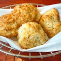 A Basket of Cheddar Biscuits in a Sea Food Restaurant