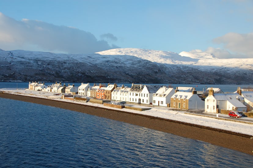 A beautiful view of houses in Ullapool