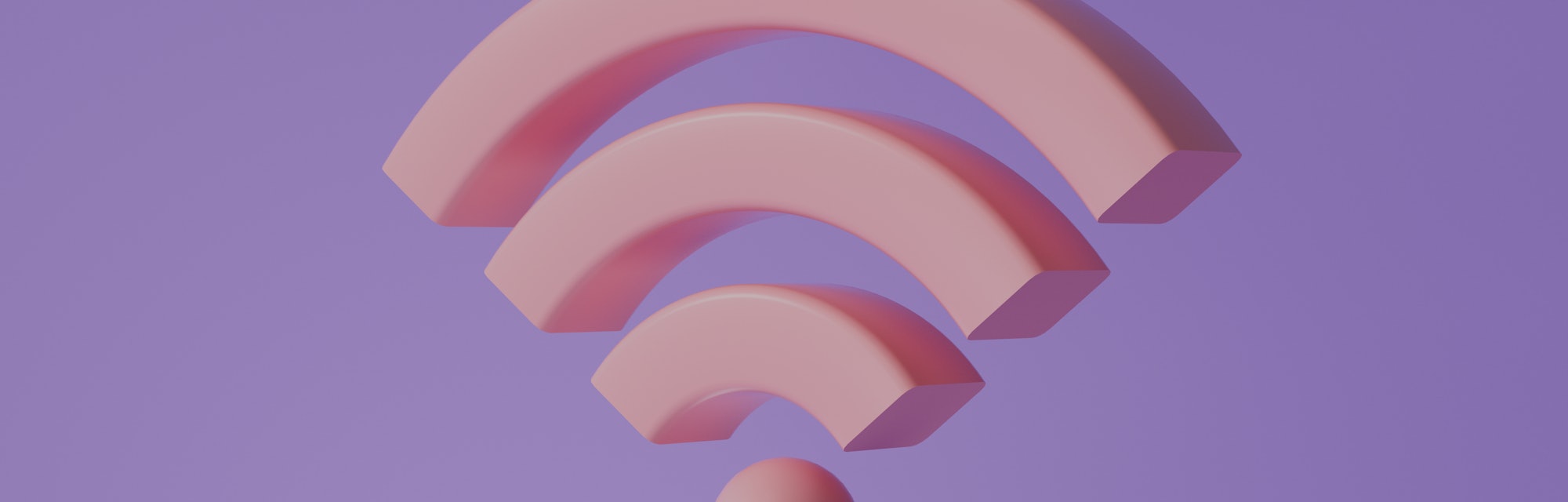 3D Wi-Fi icon design concept. wifi symbol. 3d render illustration.