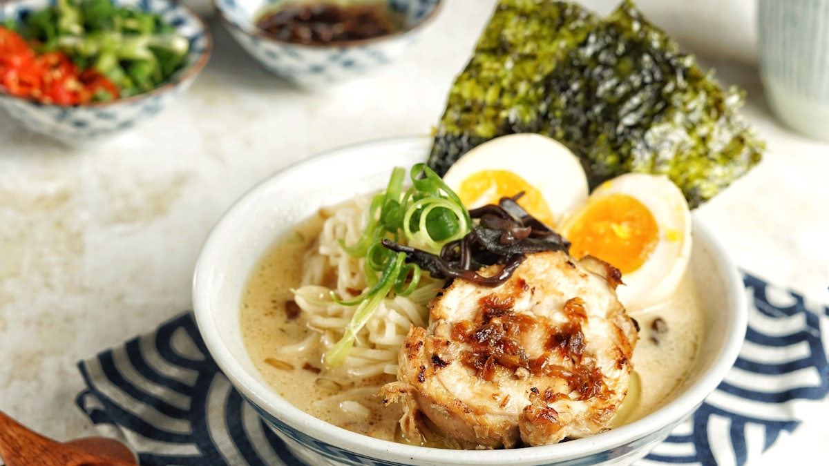 Homemade Japanese Food, Tori Paitan Ramen is a variant of the typical and creamy chicken broth ramen...