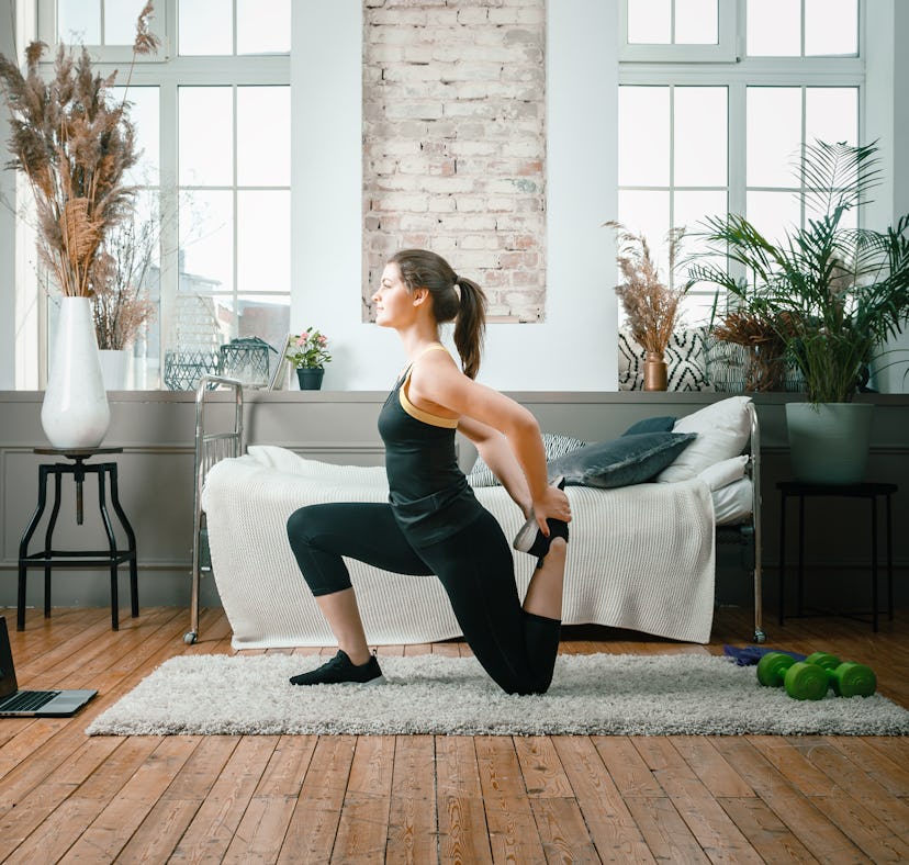 A woman in her dorm would needed to know Pilates exercises for your dorm room that don't take up a l...