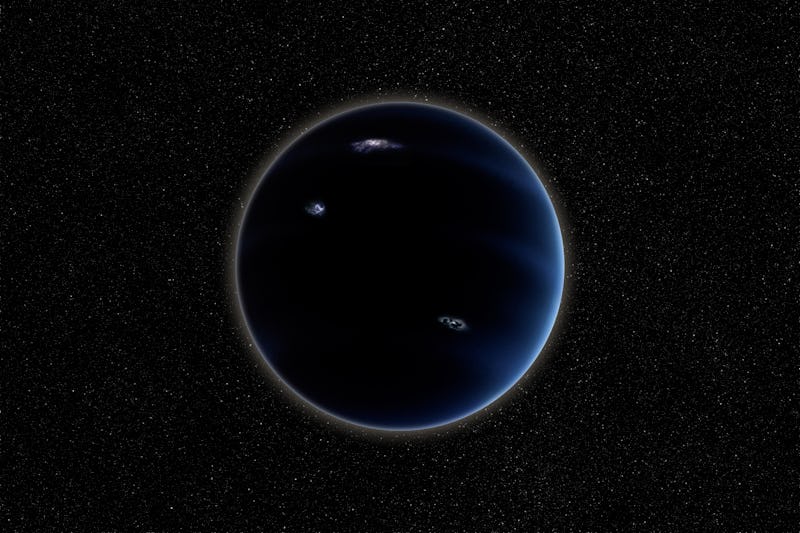 Hypothetical planet X nicknamed planet 9. Elements of this image furnished by NASA