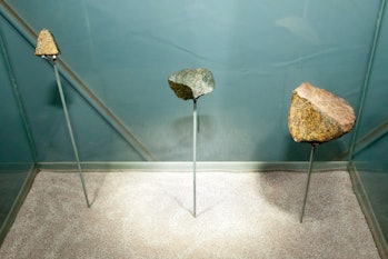 Achondrite meteorite specimens, which could contain a type of space diamond.