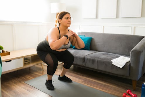 Try mini squats to strengthen your legs without straining your knees.