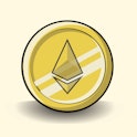 Close up of Golden ethereum. cryptocurrency. ethereum coins. ethereum symbol.  ethereum icon. Crypto...