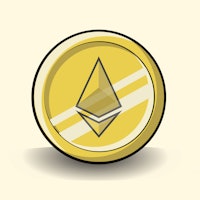 Close up of Golden ethereum. cryptocurrency. ethereum coins. ethereum symbol.  ethereum icon. Crypto...