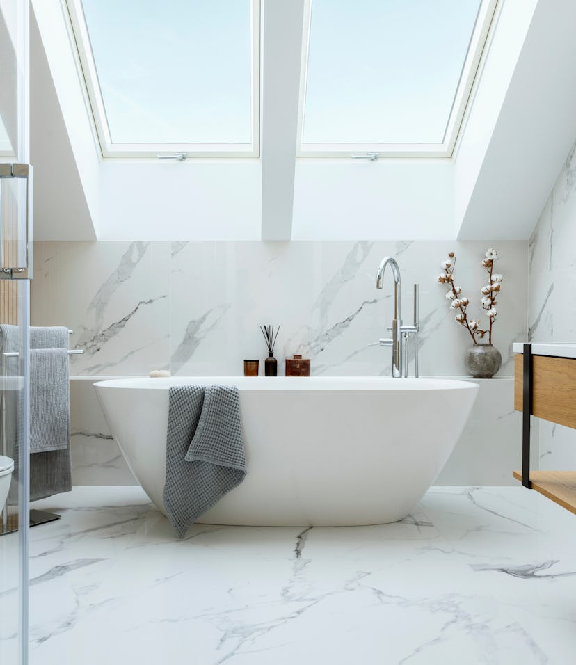 A stylish bathroom includes products that'll make your bathroom feel like an oasis.