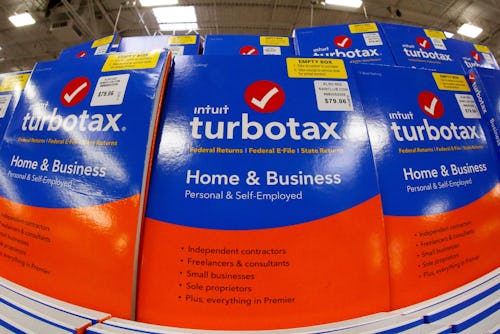 This Feb. 22, 2018 photo shows a display of TurboTax software in a Sam's Club in Pittsburgh. The com...
