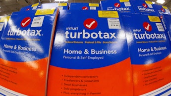 This Feb. 22, 2018 photo shows a display of TurboTax software in a Sam's Club in Pittsburgh. The com...